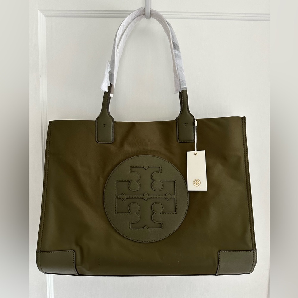 SOLD! NWT Tory Burch Elle Tote in Olive green